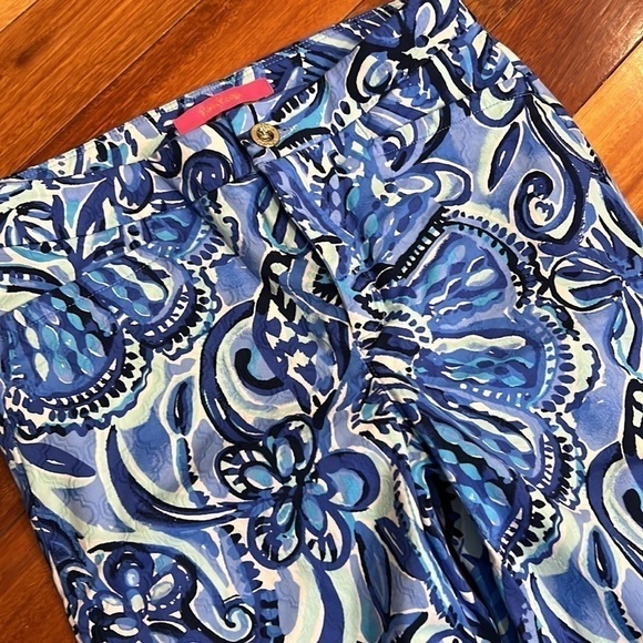 ๐ธ Lilly Pulitzer Kelly High Rise Skinny Ankle Pants Size 2 - Picture 3 of 8